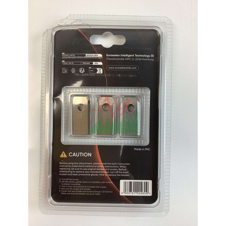 Kit lame robot tagliaerba ORIGINALE SUNSEEKER serie X - X Gen 2 16601443-01 | Newgardenmac.com