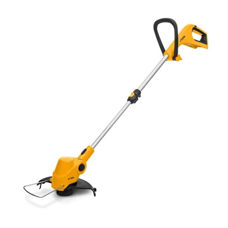 Desbrozadora STIGA GT100e a batería, ancho de corte de 25 cm, sin batería ni cargador.