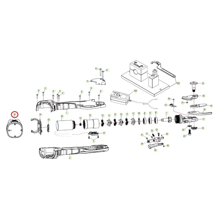 Batteria 16.8 V - 2 Ah ORIGINALE ACTIVE forbice wrap-x e tigercut 25 025469 | Newgardenmac.com