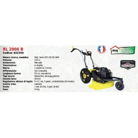 Falciatutto RL 2006 B 53 cm SERIE ROQUES ET LECOEUR con motore BRIGGS & STRATTON | Newgardenmac.com