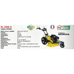 Falciatutto RL 2008 H 53 cm SERIE ROQUES ET LECOEUR con motore HONDA 201 cc | Newgardenmac.com