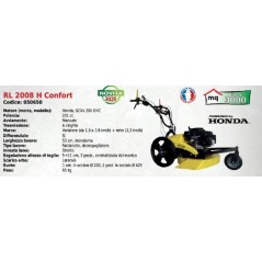 RL 2008 H 53 cm CONFORT 53 cm SERIE ROQUES ET LECOEUR sickle mower with HONDA engine | Newgardenmac.com