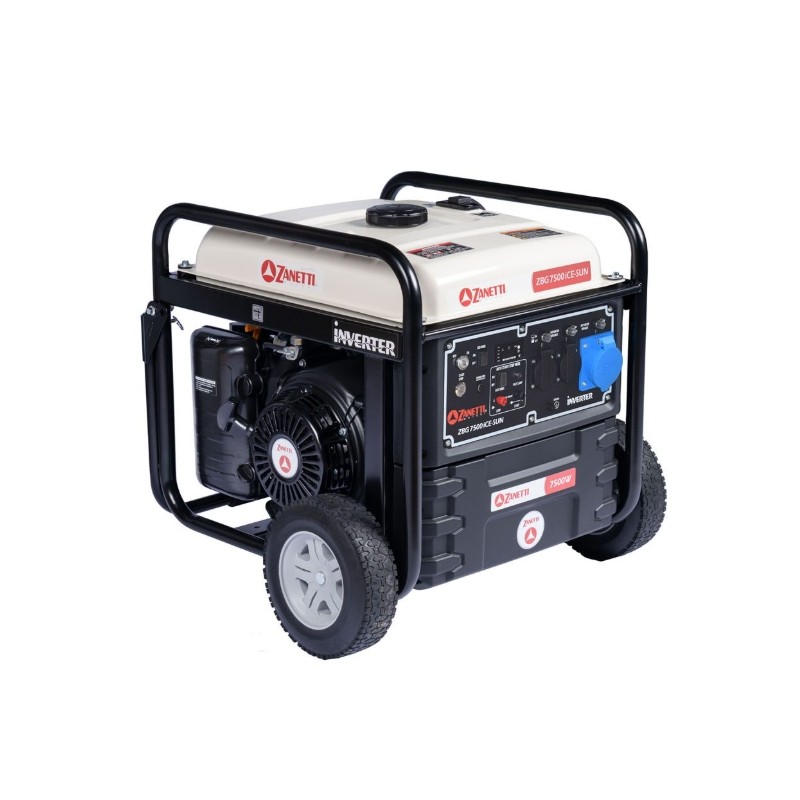 Générateur à essence monophasé ZANETTI ZBG7500iCE-SUN 230 V max 7,5 kW