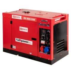 Générateur diesel silencieux monophasé/triphasé pleine puissance ZANETTI ZDG8003SEAV | Newgardenmac.com