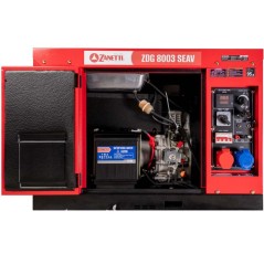 Générateur diesel silencieux monophasé/triphasé pleine puissance ZANETTI ZDG8003SEAV | Newgardenmac.com