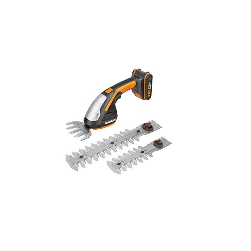 WORX WG801E cordless scissor with 2.0 Ah battery and charger