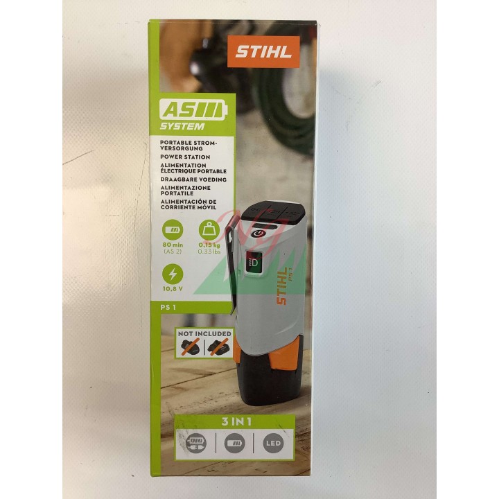 Alimentatore portatile compatto STIHL PS 1 con torcia integrata senza batteria | Newgardenmac.com