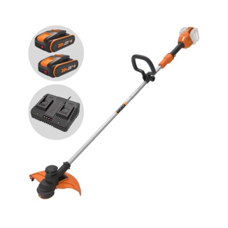 Taille-bordures sans fil WORX WG183E avec 2 batteries et double chargeur | Newgardenmac.com