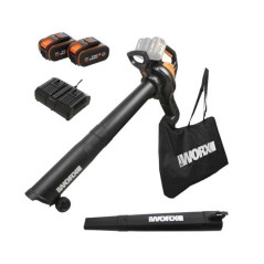 WORX WG583E cordless suction blower with 2 batteries and charger
