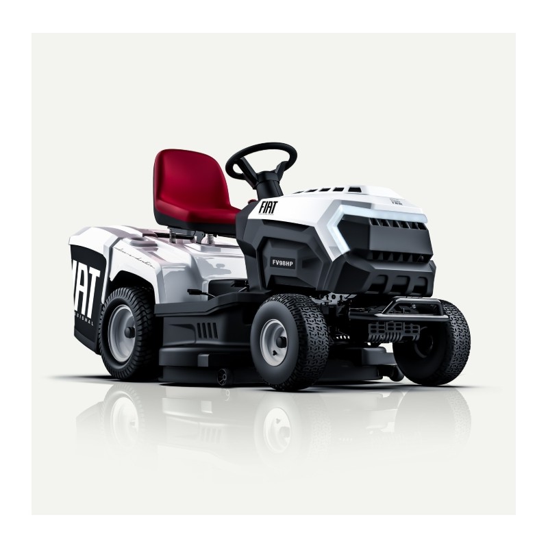 FIAT FV98HP 586cc ride-on mower, 98cm cutting width, LED headlights