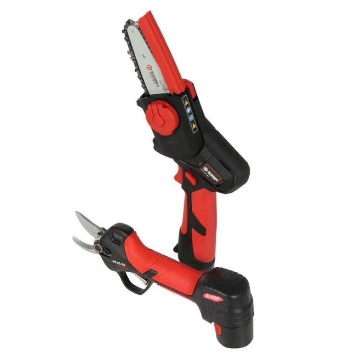 Kit de podadora CS 22-04 tijera PS 23-25 MÁS RÁPIDO AZUL PÁJARO con 3 baterías 12.6 V | Newgardenmac.com