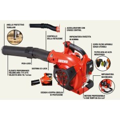 ECHO PB-2620 petrol blower 25.4cc 0.9kW max air speed 76.7 m/s | Newgardenmac.com