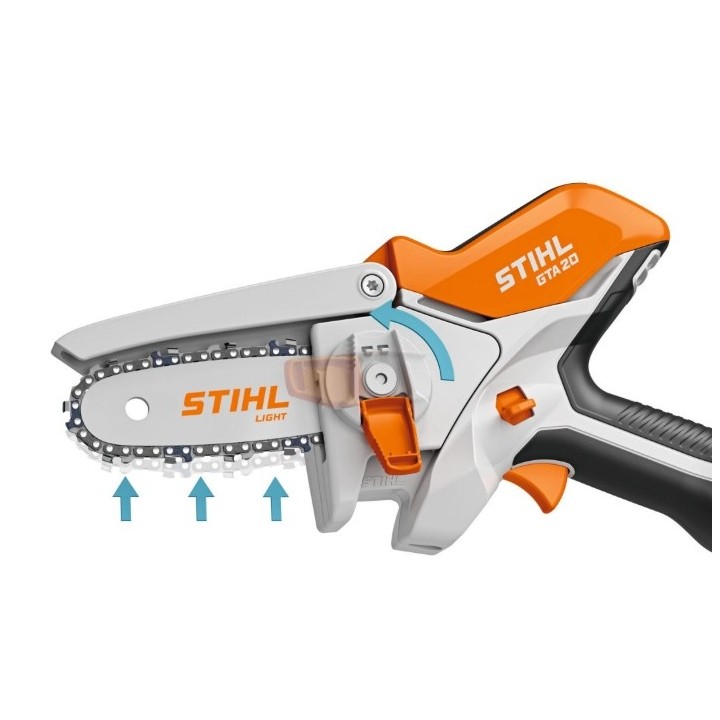 Ébrancheur sans fil STIHL GTA20 12V 0,30kW, guide-chaîne de 10 cm, chaîne PM3 de 6,35 mm (1/4") | Newgardenmac.com