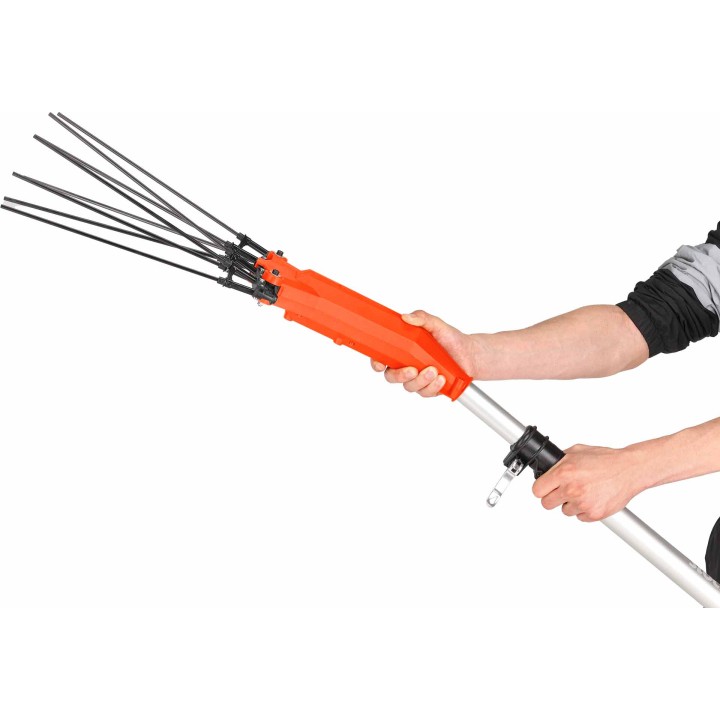 STOCKER MAGMA E-51 21V battery-powered telescopic olive harvester, length 235-315 cm | Newgardenmac.com